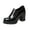 Black, variant on Office Oxford Pumps,Lace Up Block Heel Pumps,Pointed Toe Brogue Shoes,Women Patent Leather Lace Up Oxford Shoes Pointed Toe Chunky Block Heel Brogue Dress Pumps,Red 5