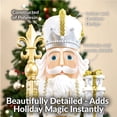 thumbnail image 6 of Sunnydaze Gold Polyresin Pierre the Fleur-de-Lis Nutcracker Christmas Statue, 47", 6 of 21