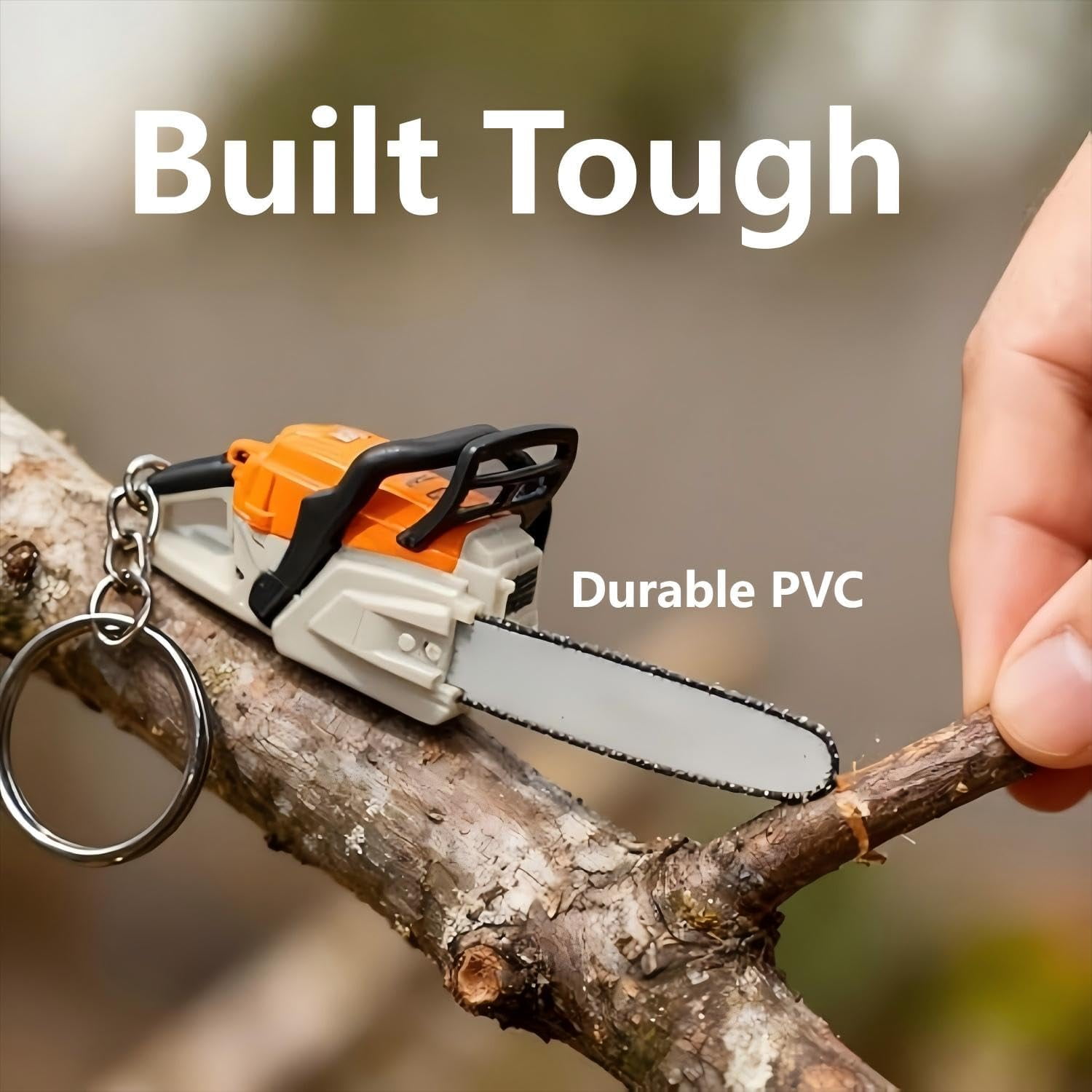 Chainsaw Keychain,Mini Chainsaw Keychain,Chainsaw Keychain Portable Chainsaw Key Ring,Creative Fidget Keychain for Tool Lovers,Outdoor Theme Collectible Gift