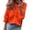 #066-Orange, variant on Wowcloth Women's Ruffled Blouse, Long Sleeve Solid Color, Casual for Office and Daily Wear