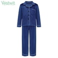 thumbnail image 2 of Conjunto de Pijama de terciopelo suave para niños y niñas, ropa de dormir informal con Top de manga larga con pantalones, ropa de dormir de Navidad para estar en casa, 2 of 4