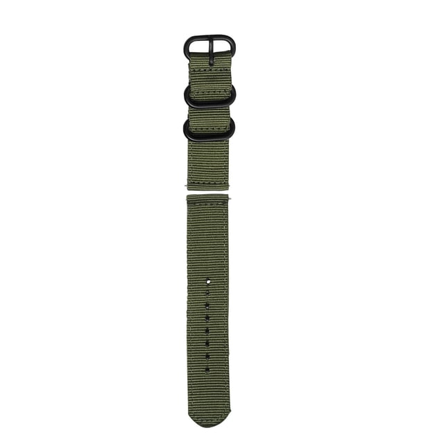 Generic Durable Nylon Watch Strap, Universal Fit, 22mm Width, Green Color Option