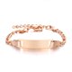 thumbnail image 1 of Personalice la pulsera del nombre del bebé Cadena Figaro Brazalete suave Enlace Tono dorado No se desvanece Joyería de seguridad 12 cm a 15 cm Tan Jianjun unisex, 1 of 2