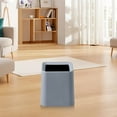thumbnail image 2 of Square Trash Can, Minimalist Waste Bin for Small Spaces, Home Office Kitchen Bathroom, Sleek Modern Design Plastic Garbage Can Gray, 2 of 6