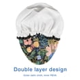 thumbnail image 4 of Shower Caps,Pioneer Flower Floral Print Pattern Waterproof Shower Cap for Women 4 Pieces,Double Reusable Hair Cover for Shower PEVA Elastic Stretch Hem, 4 of 7