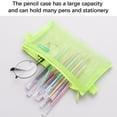 thumbnail image 3 of FastXmas Clear Exam Pencil Pouch, Clearly Visible Nylon Mesh Pencil Case with Zipper, Large Capacity Stationery Organizer Multi-Purpose Storage Bag Travel Makeup Bag, 3 of 7