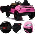 thumbnail image 5 of Ride on Toys with Remote Control, iRerts 12V Licensed Lamborghini Ride on Cars for Girls Boys, Battery Powered Electric Car for Kids Gifts, Kids Electric Vehicles with 3 Speed, LED Light, Music, Pink, 5 of 9
