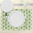 thumbnail image 3 of Ambesonne Irish Place Mats Set of 4, Entangled Clover Leaves, Standard Size, Cream Green, 3 of 6