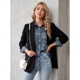 thumbnail image 4 of Floral Button Down Shirts for Women Floral Print Blouse Casual Dressy Long Sleeve Boho Tops, 4 of 8