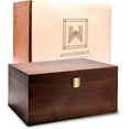 thumbnail image 2 of Wooden Gift Boxes - Large Memory Box For Keepsakes, Decorative Boxes With Lids, Wood Boxes With Hinged Lid, Storage Box With Lid, Chocolate Brown, 2 of 6