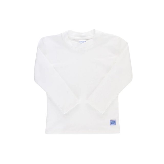 Rash Guard Rugged Butts, manga larga, color blanco, UPF 50+, 6-12 M
