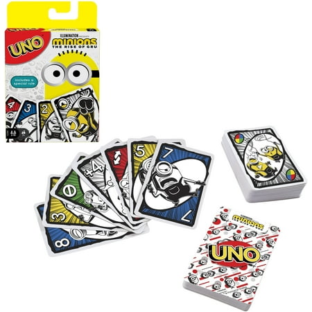 UNO Minions: The Rise of Gru Card Game for Kids and Family with Themed Deck, Gift and Collectible for Kids and Movie Fans