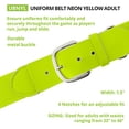 thumbnail image 5 of Champion Sports UBNYL Adult Baseball & Softball Uniform Belt, Neon Yellow, 5 of 5