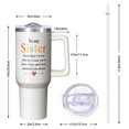 thumbnail image 3 of 1pc sisters 40oz Tumbler with Straw & Handle - Insulated Stainless Steel Cup | Holiday Gift for Man Women (Christmas, Valentine's, Birthday), 3 of 5