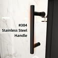 thumbnail image 4 of 32" W x 72" H Frameless Pivot Shower Door, with 1/4" Clear Tempered Glass, Matte Black Finish, ACE, 4 of 9