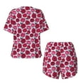 thumbnail image 6 of "Wukai Rose Flowers Women's Pajama Set - Short-Sleeve Top and Shorts with Elastic Waistband and Pockets for Loungewear, Yoga, and Casual Wear-Small, 6 of 8