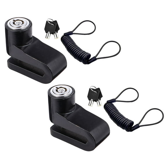Hemoton  2 Pcs Disc Brake Lock Compact Motorcycle Key for Bikes