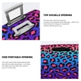 thumbnail image 5 of Balery Leopard Neon Rainbow Gradient Luggage Cover Protector, Scratch And Dirt Resistant, Fits 18-32 Inch Luggage(excluding luggage) - Large, 5 of 9