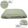 thumbnail image 3 of Aztec Pet Bed, Vertical Borders with National Motifs Tribal Culture, Chew Resistant Pad for Dogs and Cats Cushion with Removable Cover, 24" x 39", Reseda Green and Beige, by Ambesonne, 3 of 4
