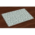 thumbnail image 1 of Ambesonne Garden Art Place Mats Set of 4, Botanical Abstract, Standard Size, Beige Slate Blue, 1 of 4