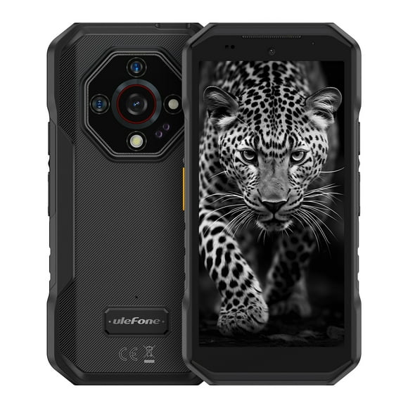 Ulefone Armor X32 Rugged Smartphone, 5.65" HD+ Display, 12GB+128GB, 48MP+20MP Night Vision Camera, 5500mAh Battery, IP68/IP69, Drop-Proof, NFC, Unlocked Dual SIM, Black