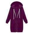 thumbnail image 6 of Herrnalise Hoodies for Women Casual Full Zip Up Hoodie Comfortable Womens Long Hoodies Fashion Longer Length Open Front Hoodie Knit Sweater Cardigan with Pockets S-5XL (Available in Plus Size), 6 of 8
