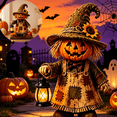 thumbnail image 5 of Halloween Pumpkin Resin Figurine, Cute Handcrafted Fall Decor for Tiered Tray, Mantel, and Tabletop Display, 5 of 6
