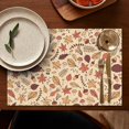thumbnail image 5 of Autumn Family Placemats Set of 4, Machine Washable Durable Linen Table Mats with Pumpkin and Sunflower Design, Heat Resistant Rustic Fall Dining Table Mats, 5 of 6