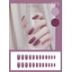 thumbnail image 2 of Apuakthei 24 piezas de uñas postizas de longitud media con diseños elegantes y largos con pegamento, uñas acrílicas con punta francesa, uñas postizas brillantes de bailarina, uñas adhesivas para, 2 of 7