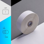Zebra 1.25 x 1 in Direct Thermal Paper Labels Z-Perform 2000D Permanent Adhesive Shipping Labels - 1 in Core - 6 Rolls
