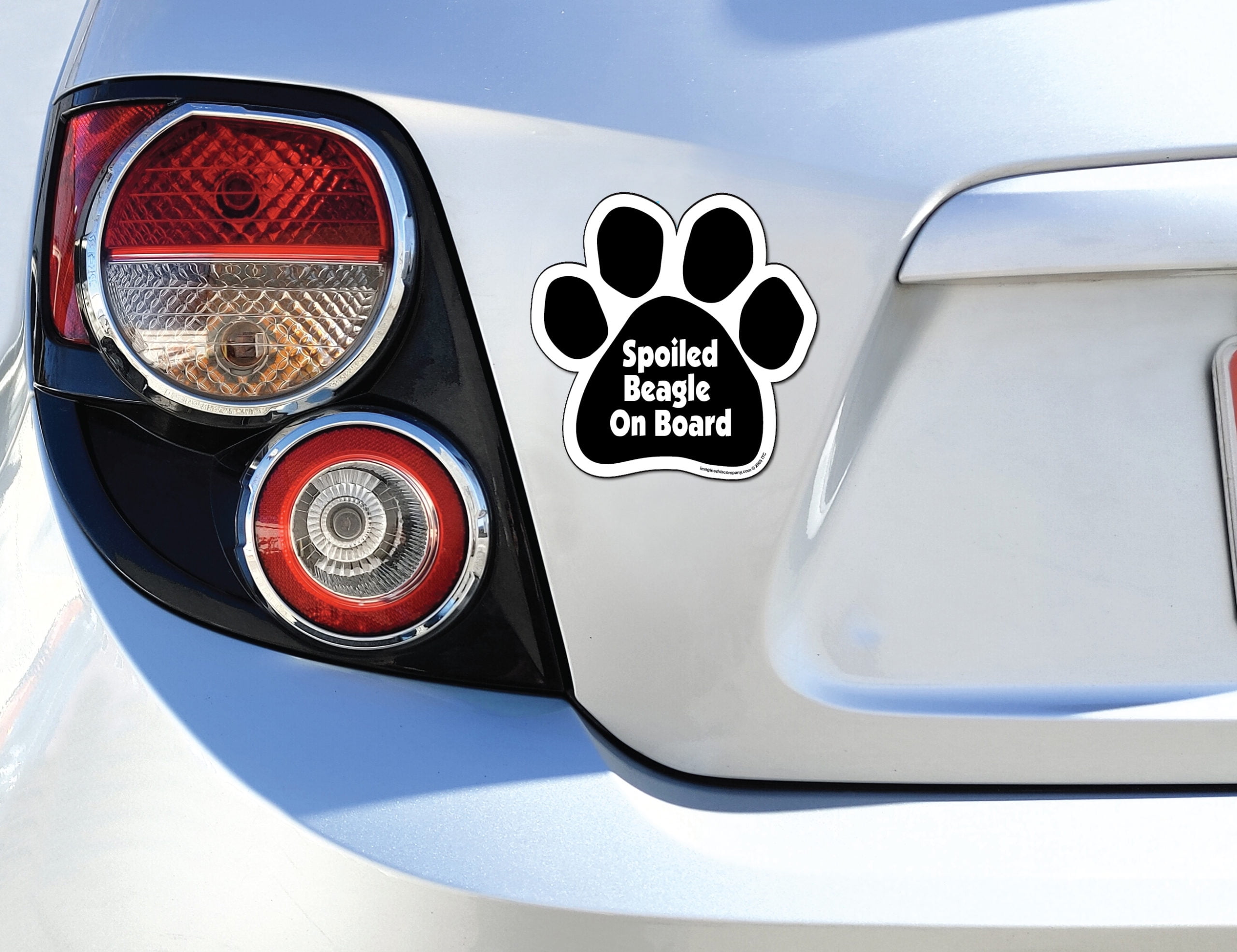 Imagine This Fur Kids on Board Paw Car Magnet 5-1/2-Inch by 5-1/2-Inch 
