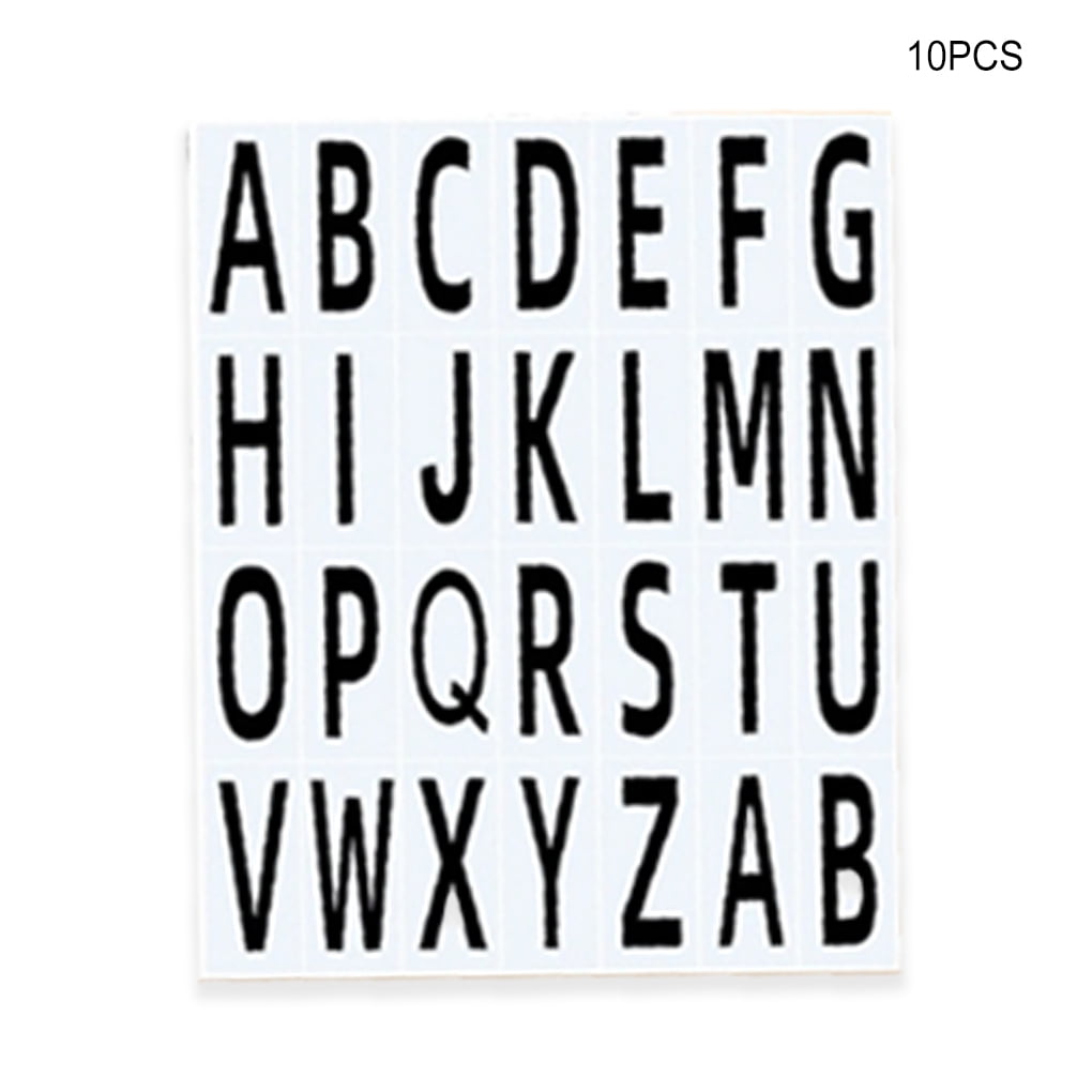 10 Pcs Letters Stickers Label Longterm Use Classification Inventory