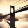 thumbnail image 2 of Frederic, P. 20x20 White Modern Wood Framed Museum Art Print Titled - Footbridge in the Setting Sun, 2 of 4