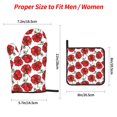 thumbnail image 2 of Daiia Hand Drawn Tomatoes Pattern Oven Mitts and Pot Holders 4 pcs Set,High Heat Resistant 500 Degree Extra Thicken Long Kitchen Cotton Oven Glove, 2 of 6