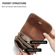 FEKOTS Unisex PU Mini Crossbody Bag, Brown,womens bag personalized