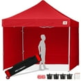 thumbnail image 3 of ABCCANOPY 10 ft x 10 ft Metal Pop-Up Commercial Canopy Tent with walls, Red, 3 of 8