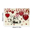 thumbnail image 2 of YingYouFu Valentine Placemats Set Heart-Shaped Anniversary Wedding Table Mats for Party Kitchen Dining Decoration, 2 of 5
