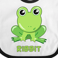 thumbnail image 4 of Inktastic Ribbit Cute Green Frog Boys or Girls Baby Bib, 4 of 4