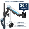 thumbnail image 3 of STANDOPIA Stacked Monitor Mount - Extra Tall Vertical Monitors Stand for 17-40 Inch Screen, Fully Adjustable and Hold 26.4 lbs per Arm, VESA 75/100 mm, 3 of 7