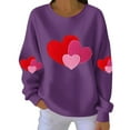 thumbnail image 2 of ICHUANYI Valentine's Sweatshirt for Women Cute Love Heart Shirts Casual Long Sleeve Valentine Tshirt Clothes Pullover Top, 2 of 4