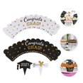 thumbnail image 2 of MasteelfCA 3 Sets Novel Graduation Paper Cake Toppers Decorative Cupcake Picks Cake Rims, 2 of 7