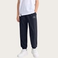 thumbnail image 2 of DJDLJWCJ Boys Athletic Sweatpants Quick Dry Mesh Loose Fit Sports Joggers Pants Elastic Waist Side Pocket Baggy Panst Navy Size 4T, 2 of 8