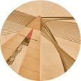 thumbnail image 1 of Ahgly Company Machine Washable Indoor Round Transitional Orange Area Rugs, 4' Round, 1 of 7
