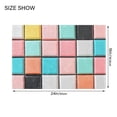 thumbnail image 4 of Yayeee Bath Rugs for Bathroom Floor Set of 2 Non Slip Fluffy Soft Absorbent Mat, Colorful Checkered Pattern, 4 of 7