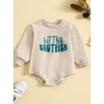 thumbnail image 2 of Bagilaanoe Toddler Baby Boy Oversized Romper Sweatshirt Long Sleeve Bodysuit Letter Print Pullover 3M 6M 12M 18M 24M 3T 4T Kids Casual Tee Tops, 2 of 9