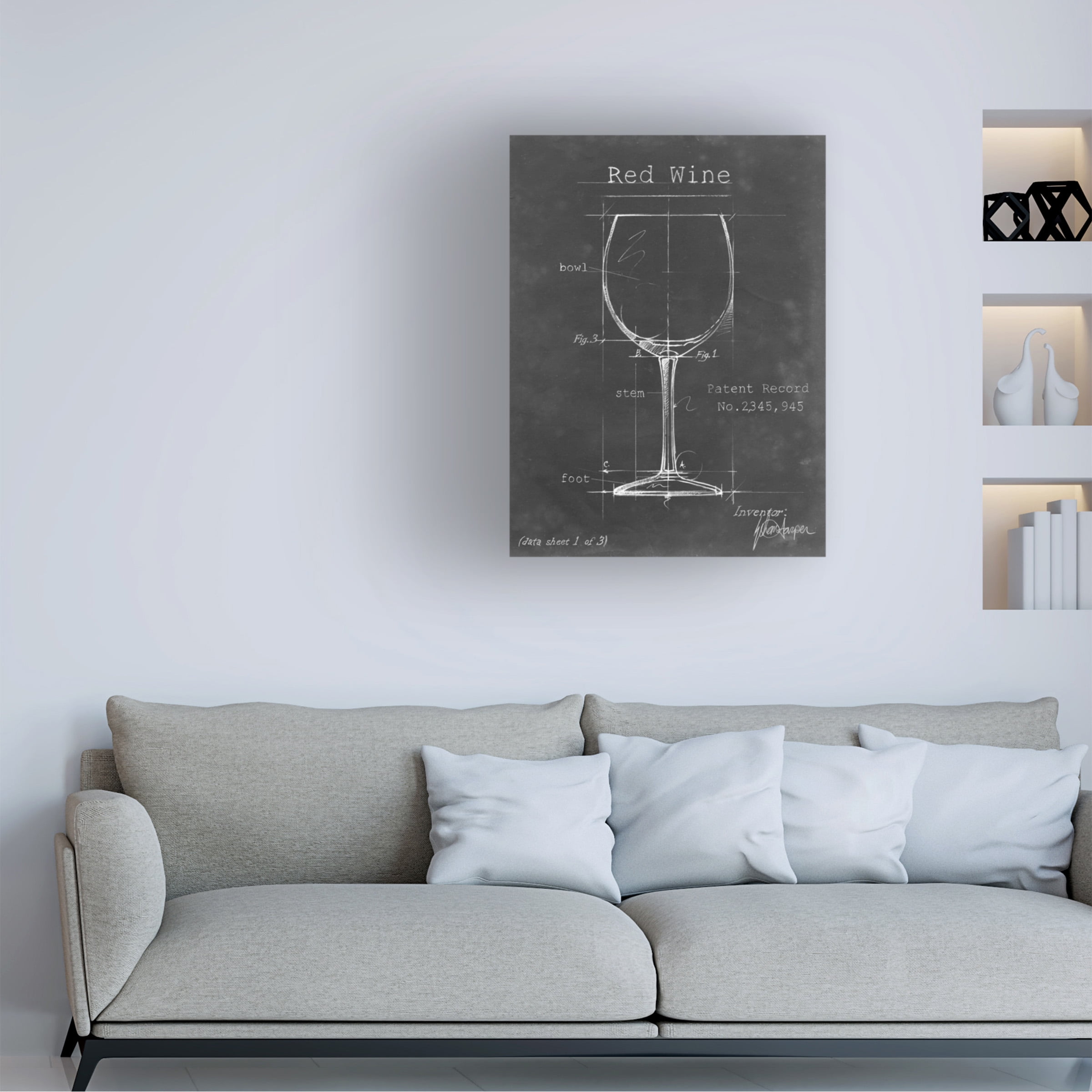 Trademark Fine Art Ethan Harper Barware Blueprint Iii Canvas Wall Art - 18x24
