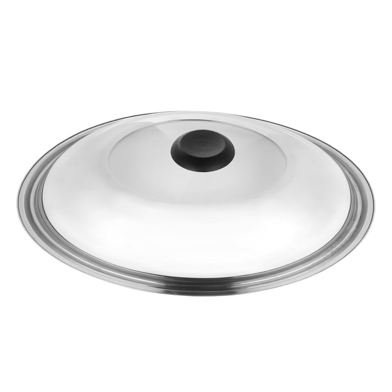 NUOLUX Stainless Steel Pot Cover Household Visible Pan Lid Wok Cover with  Knob