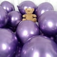 thumbnail image 2 of Globos morados de metal de cromo de 12 pulgadas y 50 paquetes de globos de helio KIRIKOU de espesor para la decoración de la fiesta de Navidad de graduación en el aniversario de la boda de cumpleaños, 2 of 5