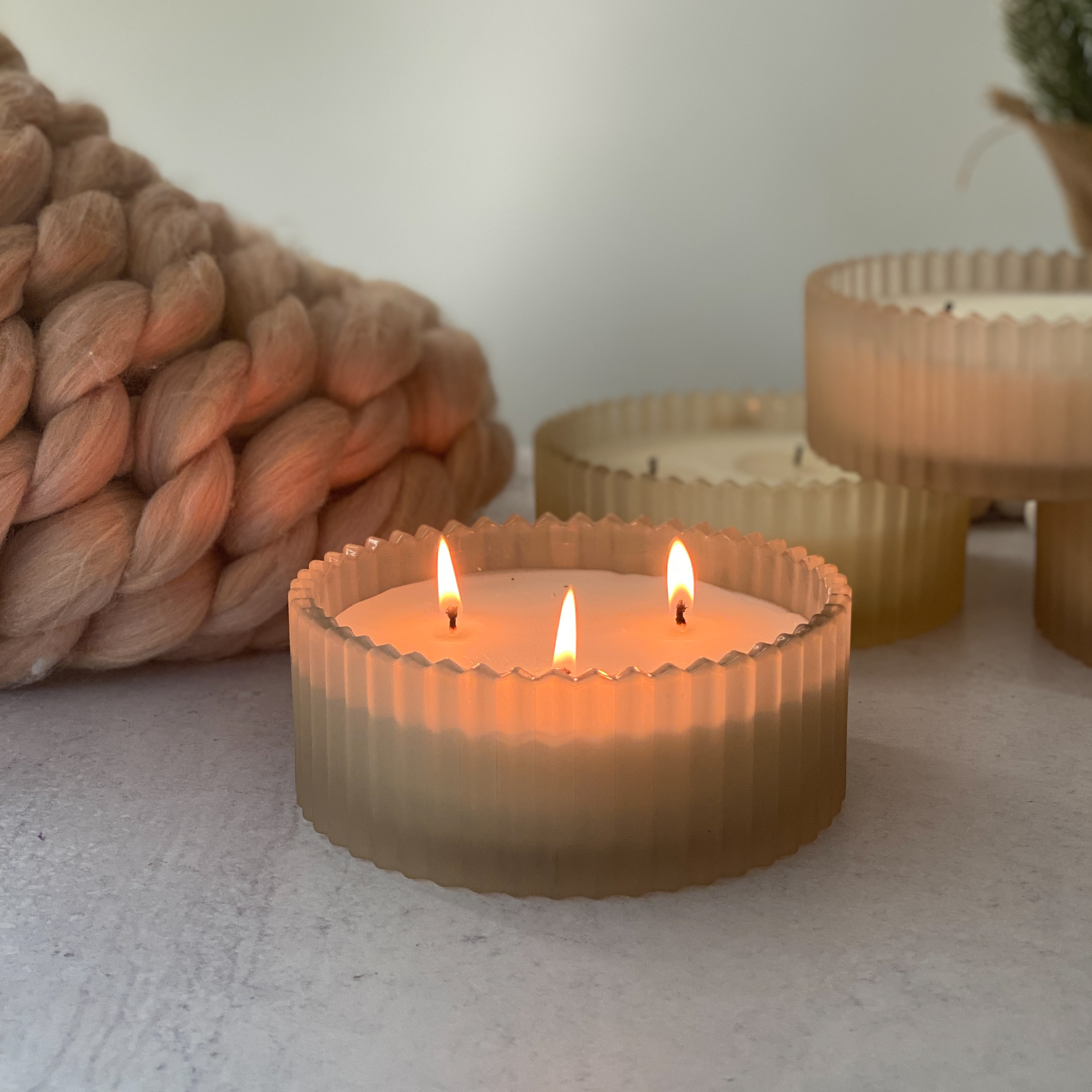 My Texas House 12.5oz Citrus Garland Scented 3-Wick Dish Candle