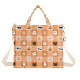 thumbnail image 7 of FORMRS Womens Corduroy Tote Bag Crossbody Shoulder Purse Handbag with Detachable Strap, Orange Ghost Plaid Pattern, 7 of 7